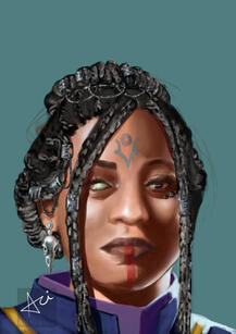 Portrait of a Grave Cleric.